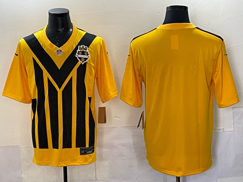 MenPittsburgh Steelers blank yellow Nike NFL 2025 Jersey 06